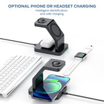 S6 3 In 1 Multi-function Magnetic Wireless Charger Stand for iPhone & iWatch & AirPods