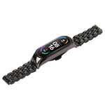 Seven-beads Stainless Steel Replacement Strap Watchband, For Xiaomi Mi Band 6 / 5, For Xiaomi Mi Band 4 / 3
