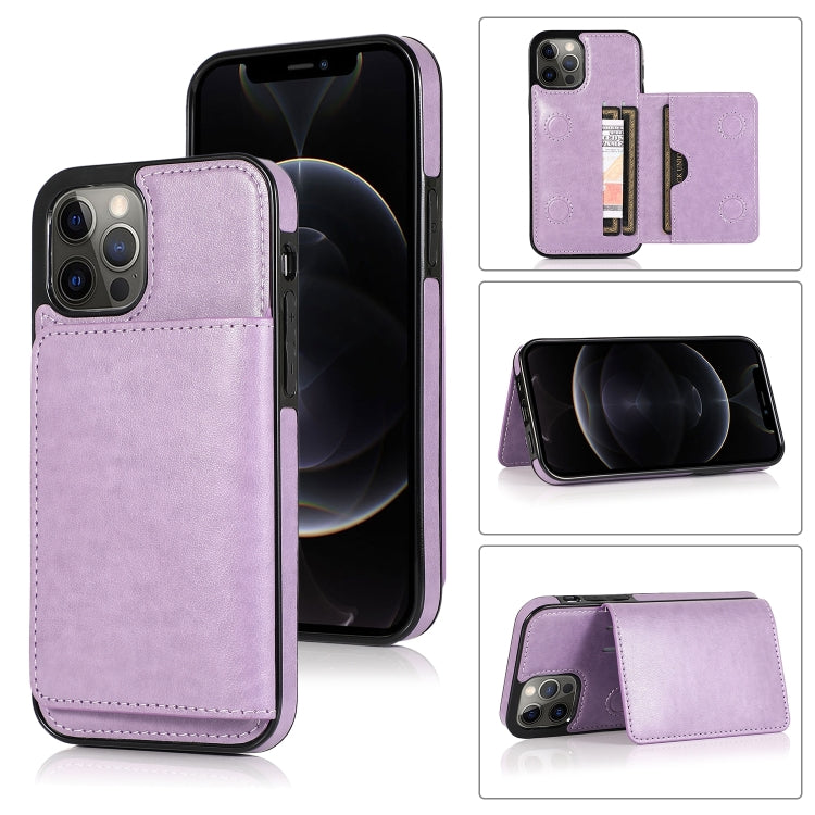Shockproof PU + TPU Protective Case with Card Slots & Holder, For iPhone 13 mini, For iPhone 13, For iPhone 13 Pro, For iPhone 13 Pro Max