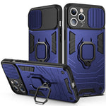 Sliding Camera Cover Design TPU + PC Shockproof Case with Ring Holder, For iPhone 13 Pro, For iPhone 13, For iPhone 13 Pro Max