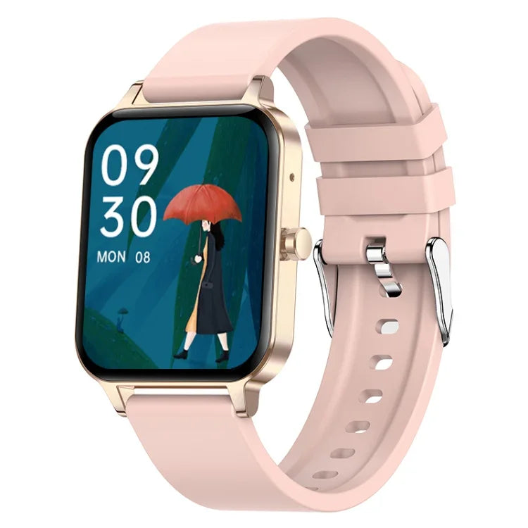 MX7 Smartwatch mit 1,69 Zoll IPS-Touchscreen, IP68 wasserdicht, unterstützt Schlafüberwachung, Herzfrequenzmessung, Bluetooth-Anrufe und Körpertemperaturmessung