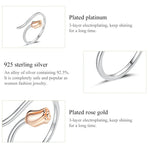 Offener Damenring aus 925er Sterlingsilber mit Rose