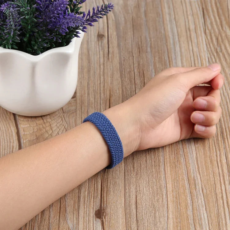 Schmale Taille einzelne Schlaufe Nylon Geflecht Ersatz-Uhrenarmband für Apple Watch Series, XS 130mm, XS 135mm, 7 41mm / 6&SE&5&4 40mm / 3&2&1 38mm