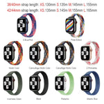 Schmale Taille einzelne Schlaufe Nylon Geflecht Ersatz-Uhrenarmband für Apple Watch Series, XS 130mm, XS 135mm, 7 41mm / 6&SE&5&4 40mm / 3&2&1 38mm