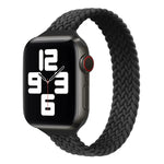 Schmale Taille einzelne Schlaufe Nylon Geflecht Ersatz-Uhrenarmband für Apple Watch Series, XS 130mm, XS 135mm, 7 41mm / 6&SE&5&4 40mm / 3&2&1 38mm