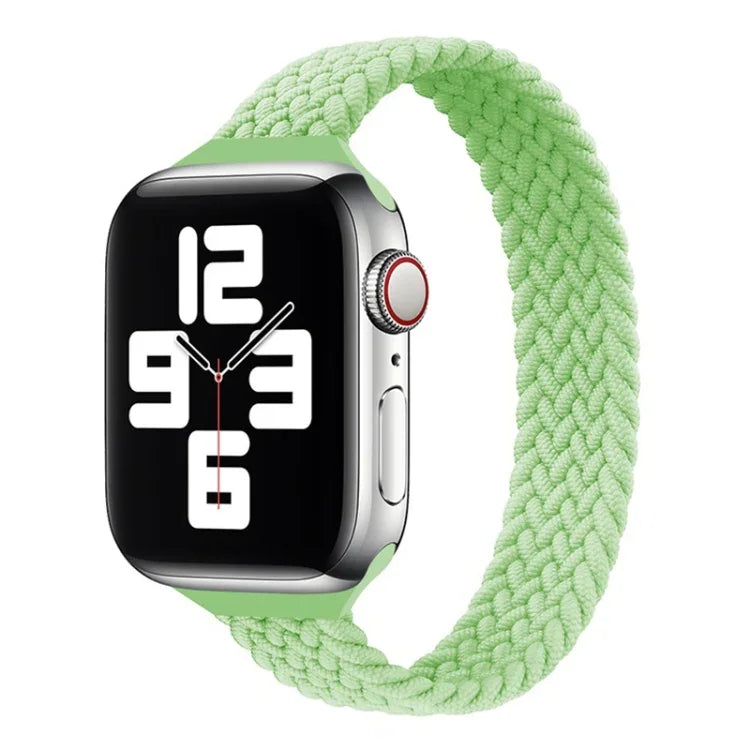 Schmale Taille einzelne Schlaufe Nylon Geflecht Ersatz-Uhrenarmband für Apple Watch Series, XS 130mm, XS 135mm, 7 41mm / 6&SE&5&4 40mm / 3&2&1 38mm