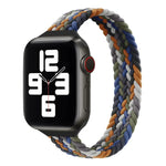Schmale Taille einzelne Schlaufe Nylon Geflecht Ersatz-Uhrenarmband für Apple Watch Series, XS 130mm, XS 135mm, 7 41mm / 6&SE&5&4 40mm / 3&2&1 38mm