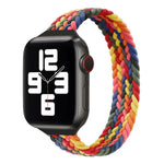 Schmale Taille einzelne Schlaufe Nylon Geflecht Ersatz-Uhrenarmband für Apple Watch Series, XS 130mm, XS 135mm, 7 41mm / 6&SE&5&4 40mm / 3&2&1 38mm