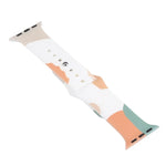 Morandi Series Silikon-Ersatzarmband in Kontrastfarbe für Apple Watch Series 7 (41 mm), 6, SE, 5, 4 (40 mm), 3, 2, 1 (38 mm) und 7 (45 mm), 6, SE, 5, 4 (44 mm) sowie 3, 2, 1 (42 mm).