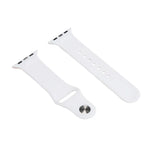 Morandi Series Silikon-Ersatzarmband in Kontrastfarbe für Apple Watch Series 7 (41 mm), 6, SE, 5, 4 (40 mm), 3, 2, 1 (38 mm) und 7 (45 mm), 6, SE, 5, 4 (44 mm) sowie 3, 2, 1 (42 mm).