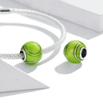 Grüne Tennisperlen aus 925er Sterlingsilber, DIY-Armband- und Halskettenzubehör, grüne Tennisperlen