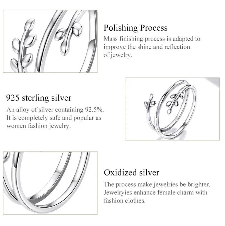 Offener Damenring aus 925er Sterlingsilber mit mehreren Schlaufen, Korbgeflecht