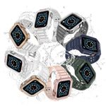Integriertes Silikon-Ersatzarmband für Apple Watch Series 9, 8 und 7 (45 mm), SE, 6, 5 und 4 (44 mm) sowie 3, 2 und 1 (42 mm).