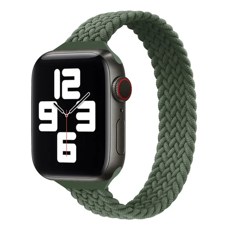 Schmale, einreihige Nylon-Armbänder als Ersatz für Apple Watch Series 7 45 mm / 6 &amp; SE &amp; 5 &amp; 4 44 mm / 3 &amp; 2 &amp; 1 42 mm, S 145 mm, M 155 mm, L 165 mm