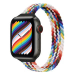 Schmale, einreihige Nylon-Armbänder als Ersatz für Apple Watch Series 7 45 mm / 6 &amp; SE &amp; 5 &amp; 4 44 mm / 3 &amp; 2 &amp; 1 42 mm, S 145 mm, M 155 mm, L 165 mm