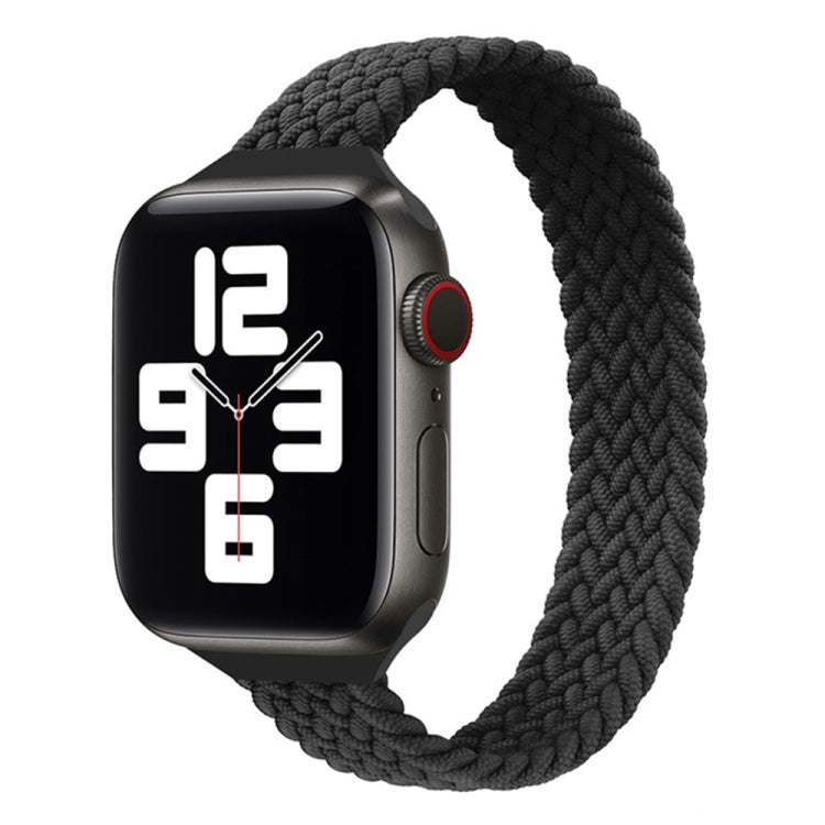 Small Waist Single Loop Nylon Braid Replacement Watchband For Apple Watch Series 7 45mm / 6&SE&5&4 44mm / 3&2&1 42mm, S 145mm, M 155mm, L 165mm
