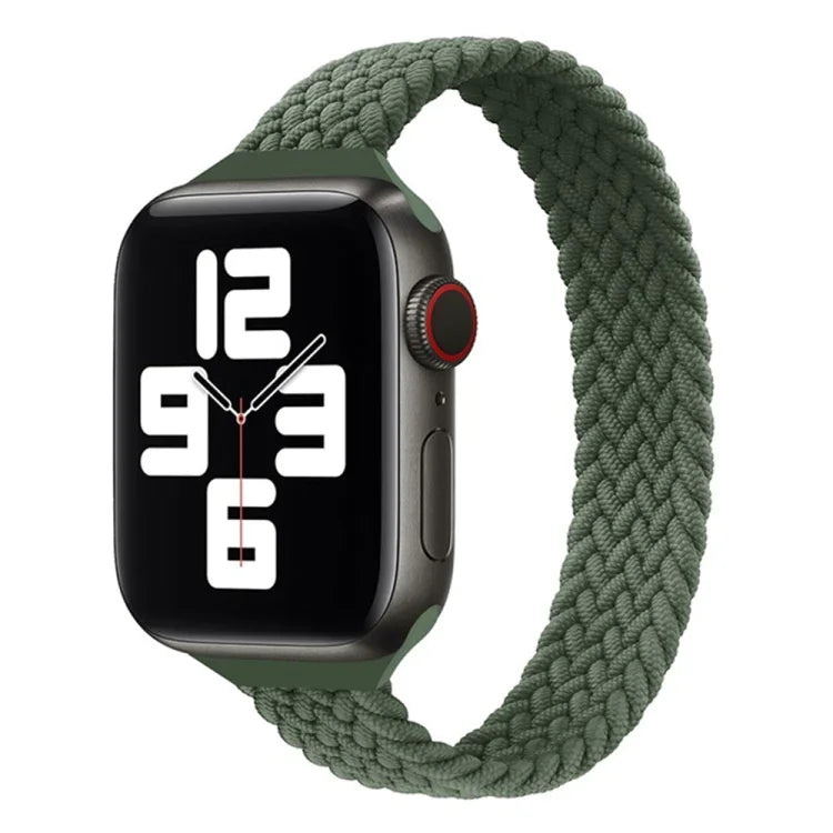 Schmale, einreihige Nylon-Armbänder als Ersatz für Apple Watch Series 7 45 mm / 6 &amp; SE &amp; 5 &amp; 4 44 mm / 3 &amp; 2 &amp; 1 42 mm, S 145 mm, M 155 mm, L 165 mm