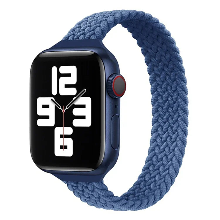 Schmale, einreihige Nylon-Armbänder als Ersatz für Apple Watch Series 7 45 mm / 6 &amp; SE &amp; 5 &amp; 4 44 mm / 3 &amp; 2 &amp; 1 42 mm, S 145 mm, M 155 mm, L 165 mm