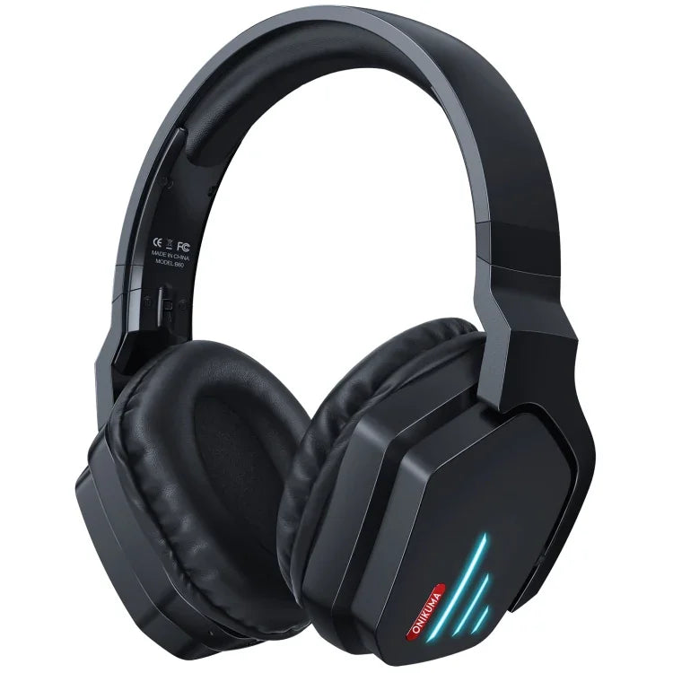 ONIKUMA B60 Bluetooth 5.0 Verstellbares kabelloses Gaming-Bluetooth-Headset mit starkem Bass und Mikrofon