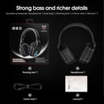 ONIKUMA B60 Bluetooth 5.0 Verstellbares kabelloses Gaming-Bluetooth-Headset mit starkem Bass und Mikrofon