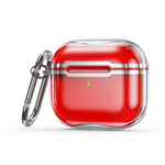 Electroplating Frame + Transparent TPU Earphone Protective Case with Hook, For AirPods 3