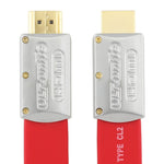 ULT-unite 4K Ultra HD vergoldetes HDMI-zu-HDMI Flachkabel, 1m, 1,5m, 2m, 3m, 5m, 6m, 8m, 10m, 12m, 15m, 16m, 17m, 18m, 20m