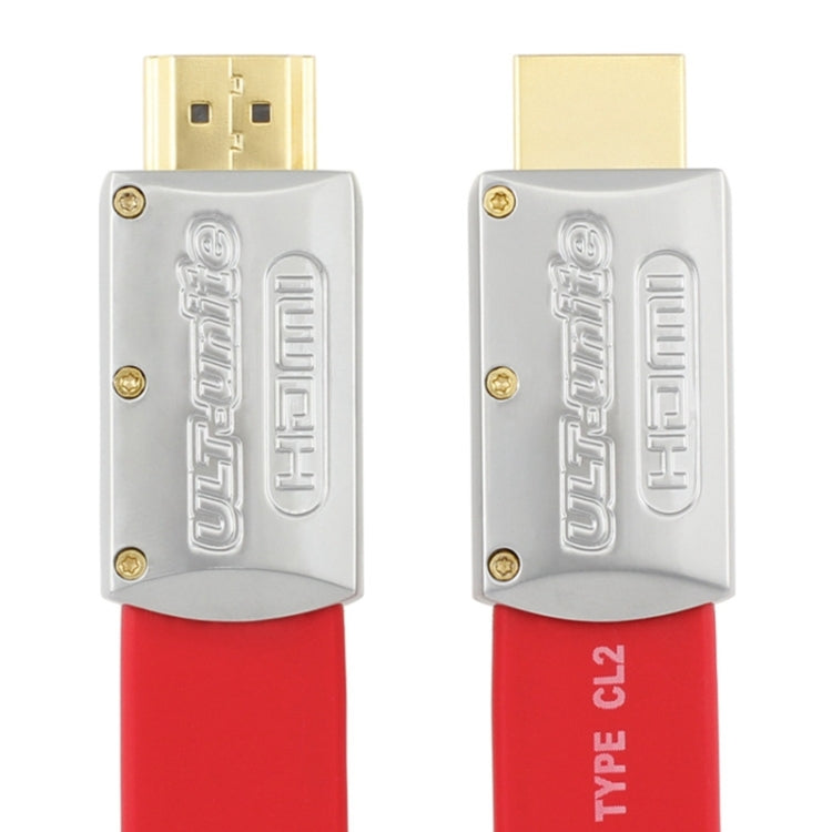 ULT-unite 4K Ultra HD vergoldetes HDMI-zu-HDMI Flachkabel, 1m, 1,5m, 2m, 3m, 5m, 6m, 8m, 10m, 12m, 15m, 16m, 17m, 18m, 20m