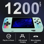 G3 Macaron Handheld-Spielkonsole mit 3,5-Zoll-Bildschirm für zwei Spieler, 800 vorinstallierte Spiele, Doppelspieler / Pink, Doppelspieler / Grau, Doppelspieler / Grün, Doppelspieler / Blau