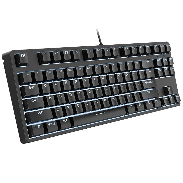 HXSJ L600 Mechanische Tastatur mit 87 Tasten, USB-C / Type-C Kabelgebunden, mit Roten Schaltern und Cooler Hintergrundbeleuchtung
