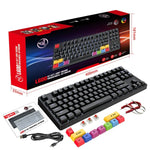 HXSJ L600 Mechanische Tastatur mit 87 Tasten, USB-C / Type-C Kabelgebunden, mit Roten Schaltern und Cooler Hintergrundbeleuchtung