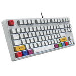 HXSJ L600 Mechanische Tastatur mit 87 Tasten, USB-C / Type-C Kabelgebunden, mit Roten Schaltern und Cooler Hintergrundbeleuchtung