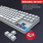 HXSJ L600 Mechanische Tastatur mit 87 Tasten, USB-C / Type-C Kabelgebunden, mit Roten Schaltern und Cooler Hintergrundbeleuchtung