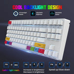 HXSJ L600 Mechanische Tastatur mit 87 Tasten, USB-C / Type-C Kabelgebunden, mit Roten Schaltern und Cooler Hintergrundbeleuchtung