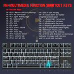 HXSJ L600 Mechanische Tastatur mit 87 Tasten, USB-C / Type-C Kabelgebunden, mit Roten Schaltern und Cooler Hintergrundbeleuchtung