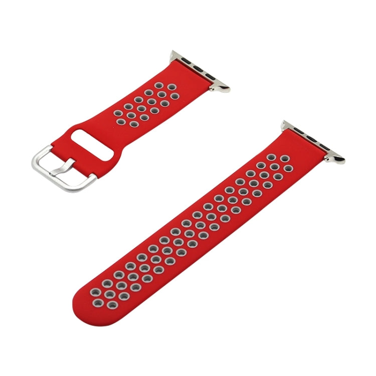 Silikon-Ersatzarmband für Apple Watch Series, 7 41mm / 6&SE&5&4 40mm / 3&2&1 38mm, 7 45mm / 6&SE&5&4 44mm / 3&2&1 42mm