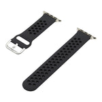Silikon-Ersatzarmband für Apple Watch Series, 7 41mm / 6&SE&5&4 40mm / 3&2&1 38mm, 7 45mm / 6&SE&5&4 44mm / 3&2&1 42mm
