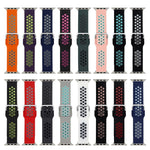 Silikon-Ersatzarmband für Apple Watch Series, 7 41mm / 6&SE&5&4 40mm / 3&2&1 38mm, 7 45mm / 6&SE&5&4 44mm / 3&2&1 42mm