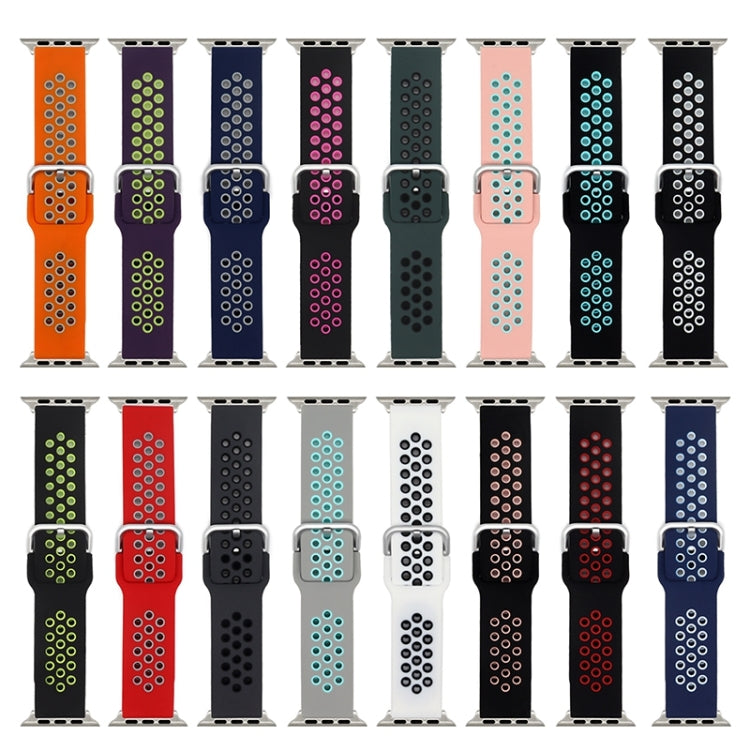 Silikon-Ersatzarmband für Apple Watch Series, 7 41mm / 6&SE&5&4 40mm / 3&2&1 38mm, 7 45mm / 6&SE&5&4 44mm / 3&2&1 42mm