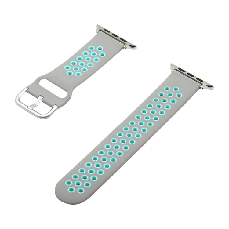 Silikon-Ersatzarmband für Apple Watch Series, 7 41mm / 6&SE&5&4 40mm / 3&2&1 38mm, 7 45mm / 6&SE&5&4 44mm / 3&2&1 42mm
