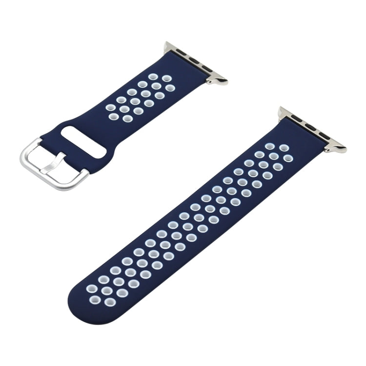 Silikon-Ersatzarmband für Apple Watch Series, 7 41mm / 6&SE&5&4 40mm / 3&2&1 38mm, 7 45mm / 6&SE&5&4 44mm / 3&2&1 42mm