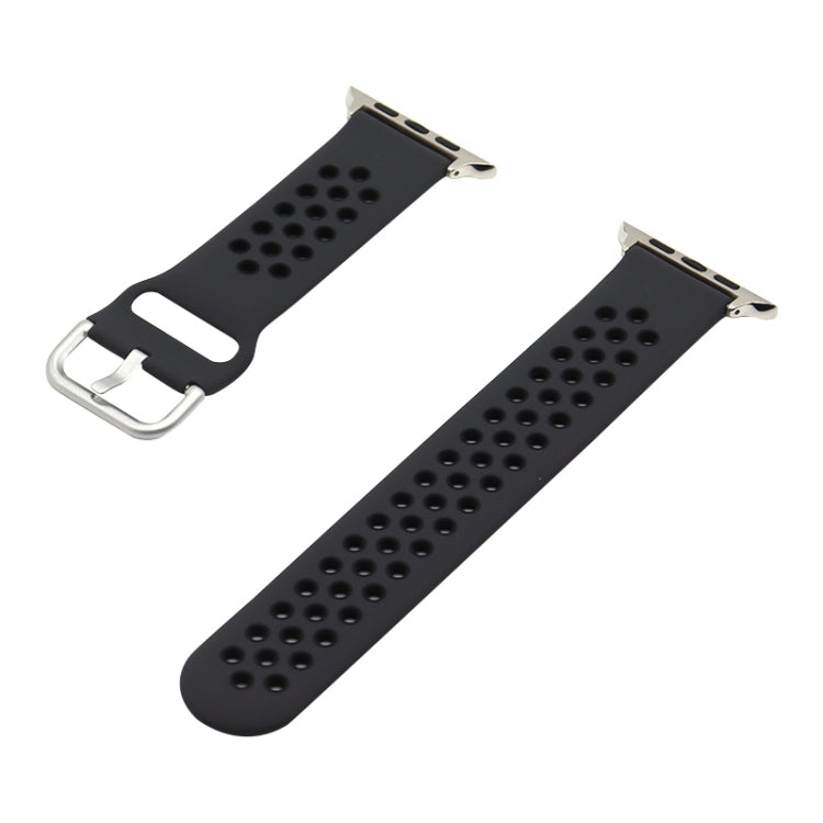 Silikon-Ersatzarmband für Apple Watch Series, 7 41mm / 6&SE&5&4 40mm / 3&2&1 38mm, 7 45mm / 6&SE&5&4 44mm / 3&2&1 42mm