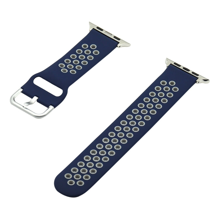Silikon-Ersatzarmband für Apple Watch Series, 7 41mm / 6&SE&5&4 40mm / 3&2&1 38mm, 7 45mm / 6&SE&5&4 44mm / 3&2&1 42mm