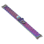 Ersatzarmband aus Edelstahl mit sieben Perlen, passend für Samsung Galaxy Watch4 40 mm/44 mm