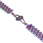 Ersatzarmband aus Edelstahl mit sieben Perlen, passend für Samsung Galaxy Watch4 40 mm/44 mm