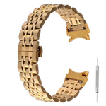 Ersatzarmband aus Edelstahl mit sieben Perlen, passend für Samsung Galaxy Watch4 40 mm/44 mm