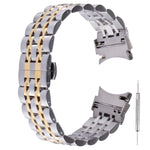 Ersatzarmband aus Edelstahl mit sieben Perlen, passend für Samsung Galaxy Watch4 40 mm/44 mm