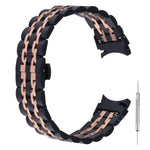 Ersatzarmband aus Edelstahl mit sieben Perlen, passend für Samsung Galaxy Watch4 40 mm/44 mm