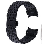 Ersatzarmband aus Edelstahl mit sieben Perlen, passend für Samsung Galaxy Watch4 40 mm/44 mm