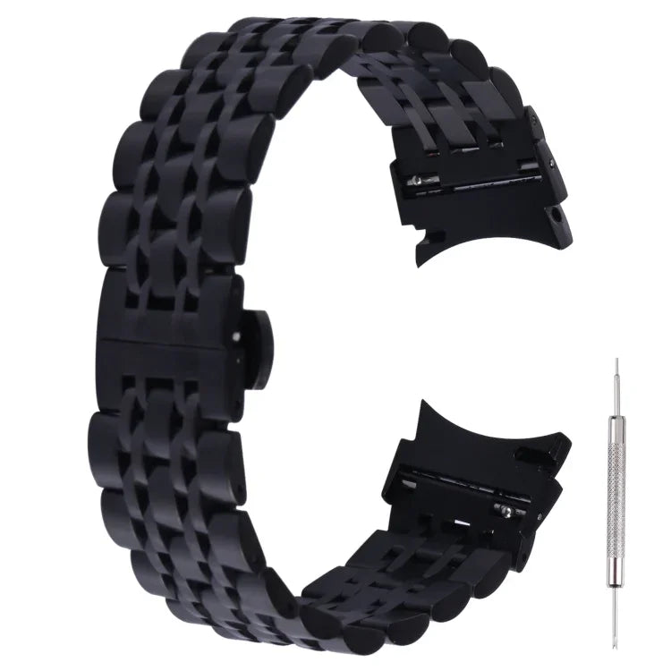 Ersatzarmband aus Edelstahl mit sieben Perlen, passend für Samsung Galaxy Watch4 40 mm/44 mm