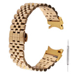 Ersatzarmband aus Edelstahl mit fünf Perlen, passend für Samsung Galaxy Watch4 40 mm/44 mm